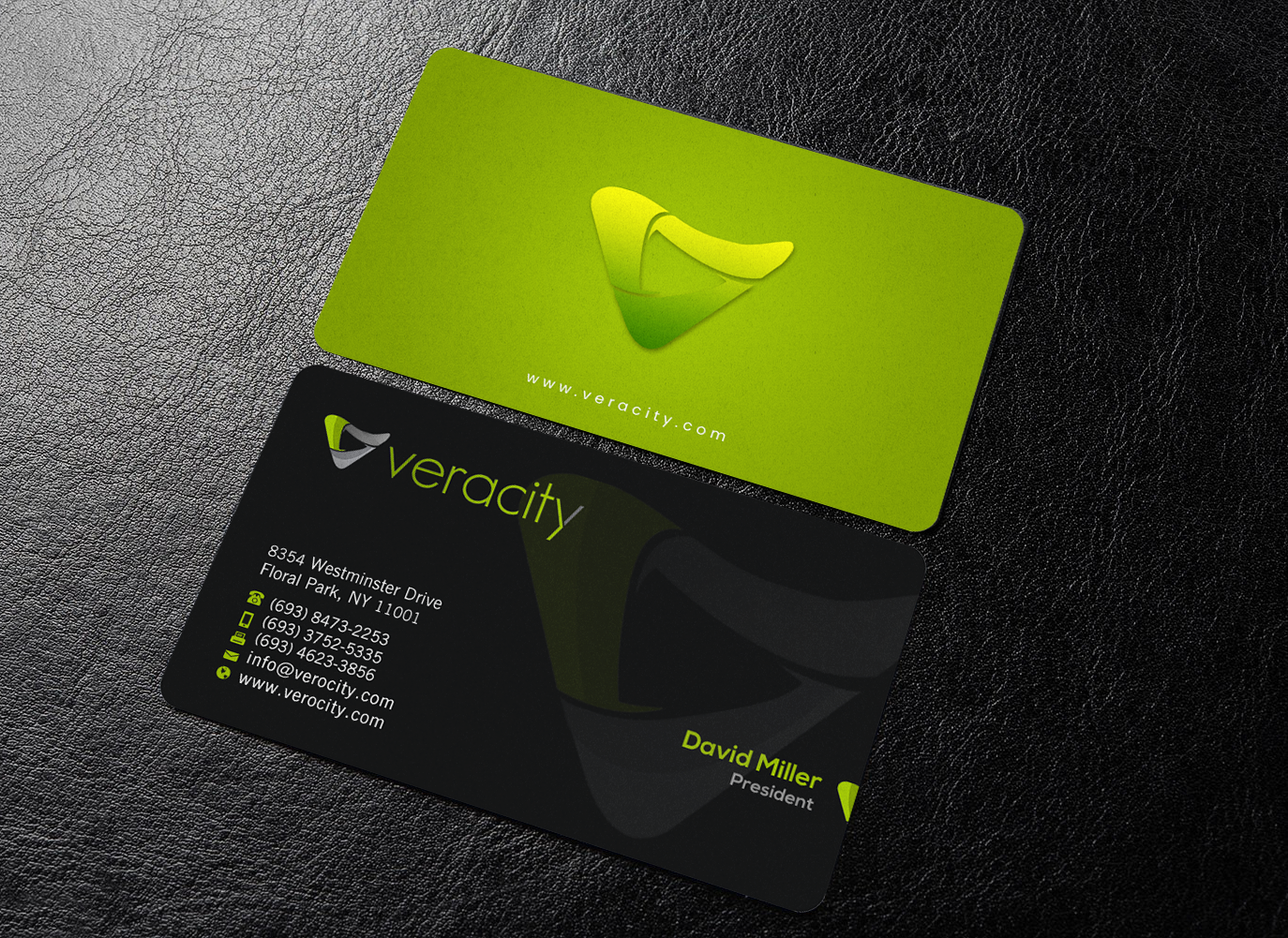 Business Card Design by Brand aid for veracity | Design #23420406