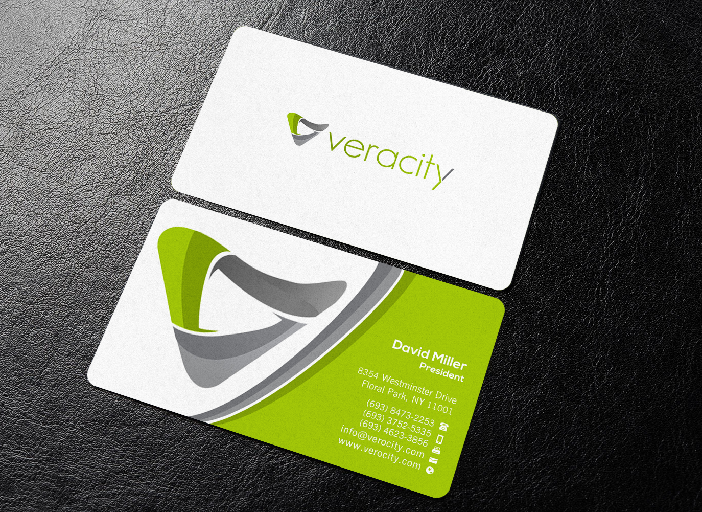 Business Card Design by Brand aid for veracity | Design #23422388