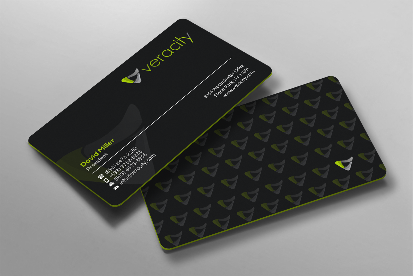 Business Card Design by Brand aid for veracity | Design #23422389