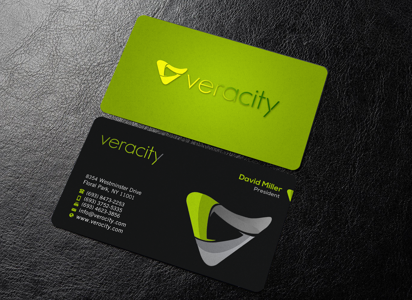 Business Card Design by Brand aid for veracity | Design #23422391