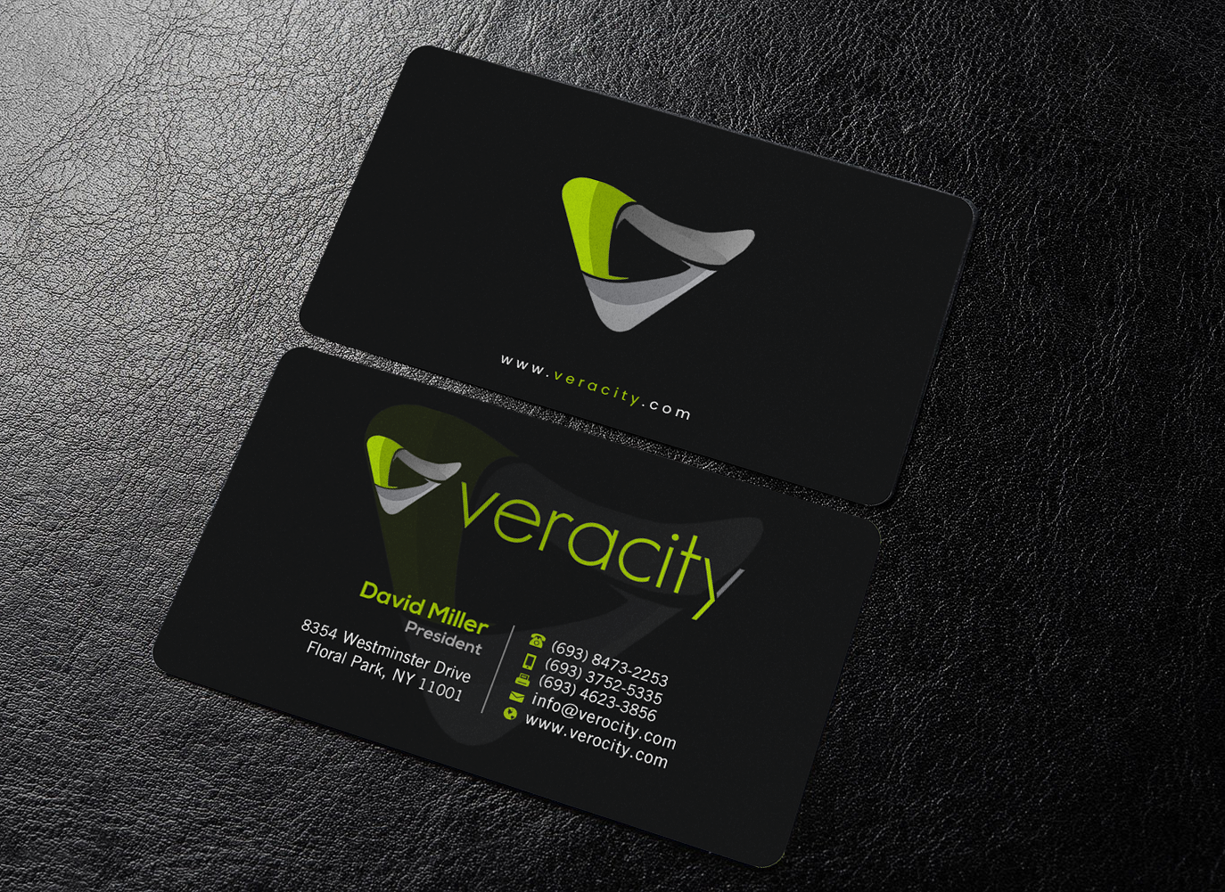Business Card Design by Brand aid for veracity | Design #23422395