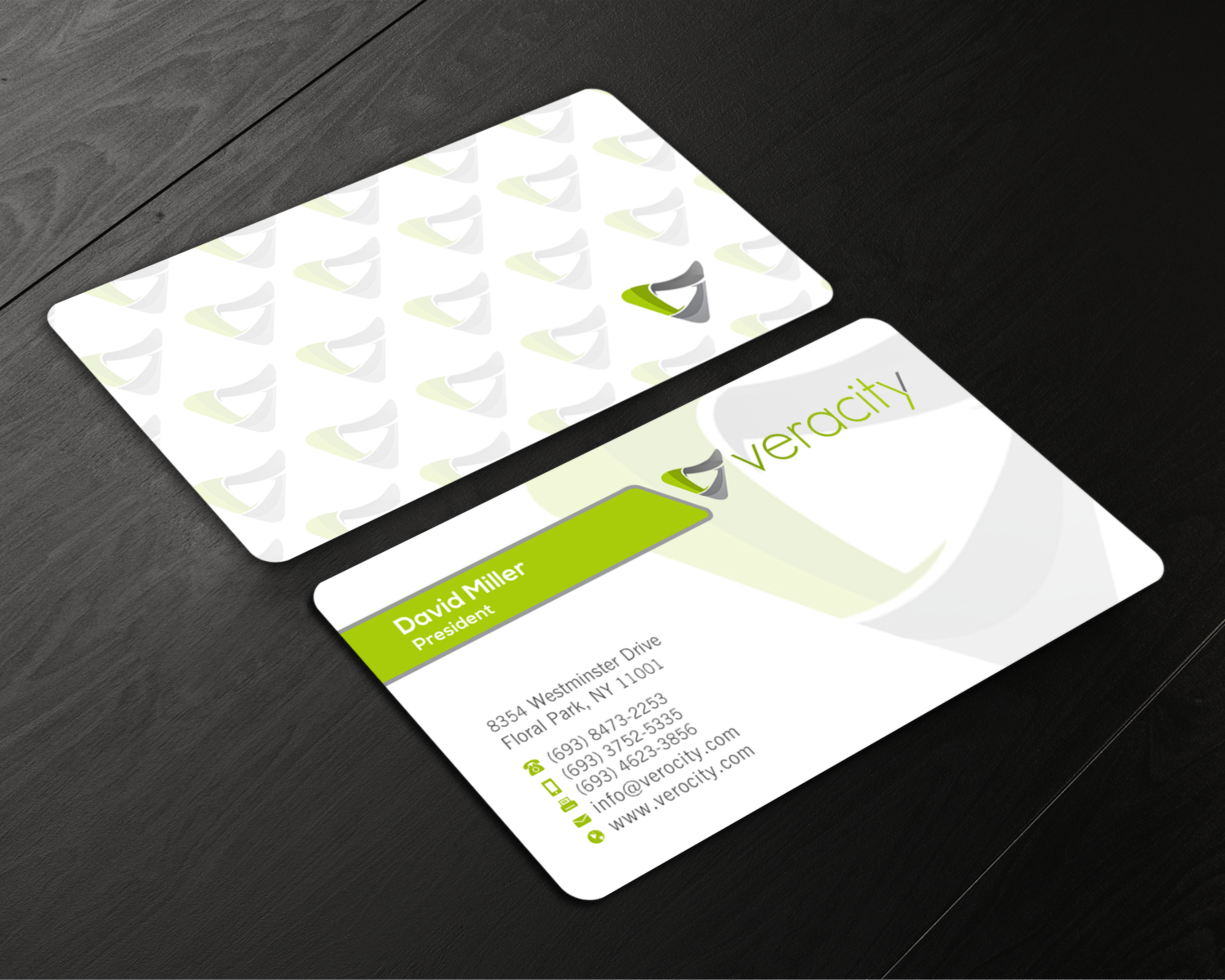 Business Card Design by Brand aid for veracity | Design #23422396