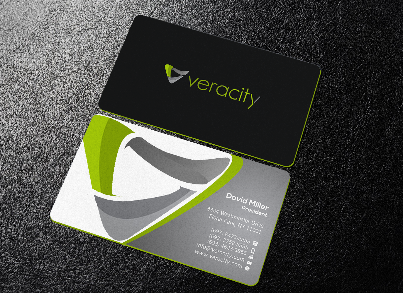 Business Card Design by Brand aid for veracity | Design #23422401