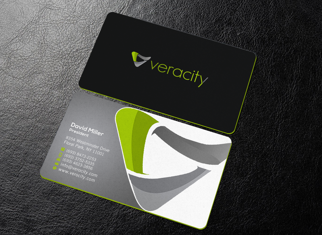 Business Card Design by Brand aid for veracity | Design #23422402