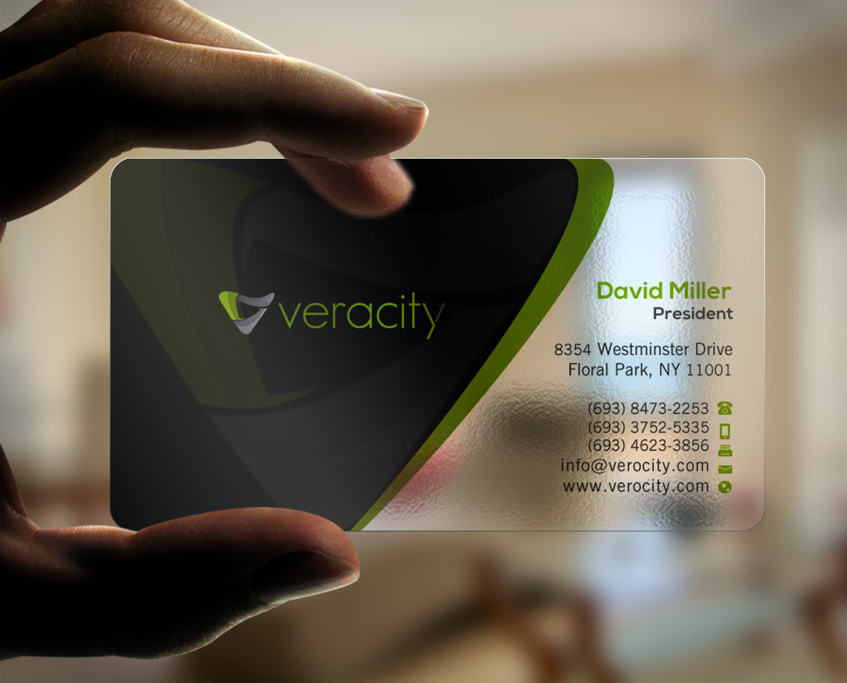 Business Card Design by Brand aid for veracity | Design #23422404