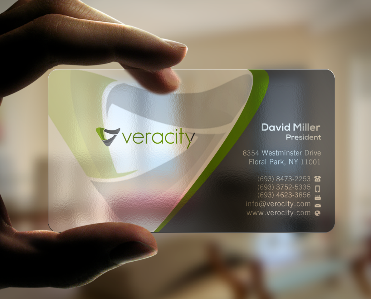 Business Card Design by Brand aid for veracity | Design #23422405