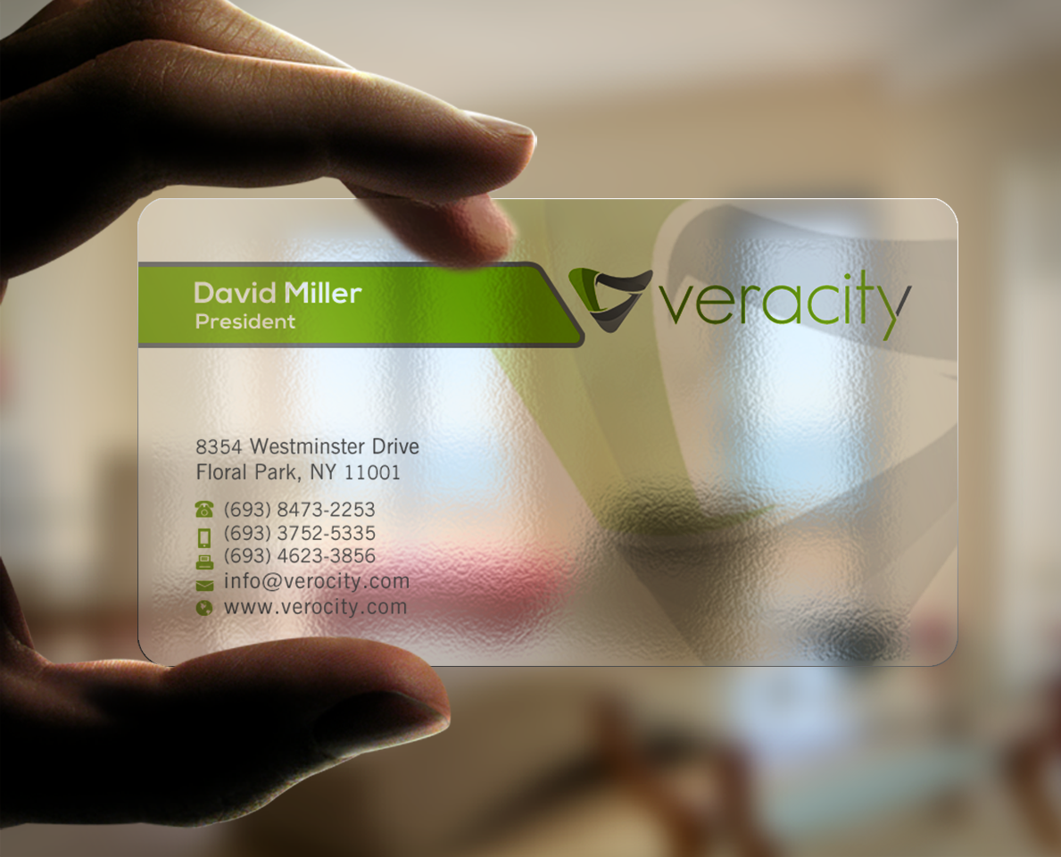 Business Card Design by Brand aid for veracity | Design #23422406