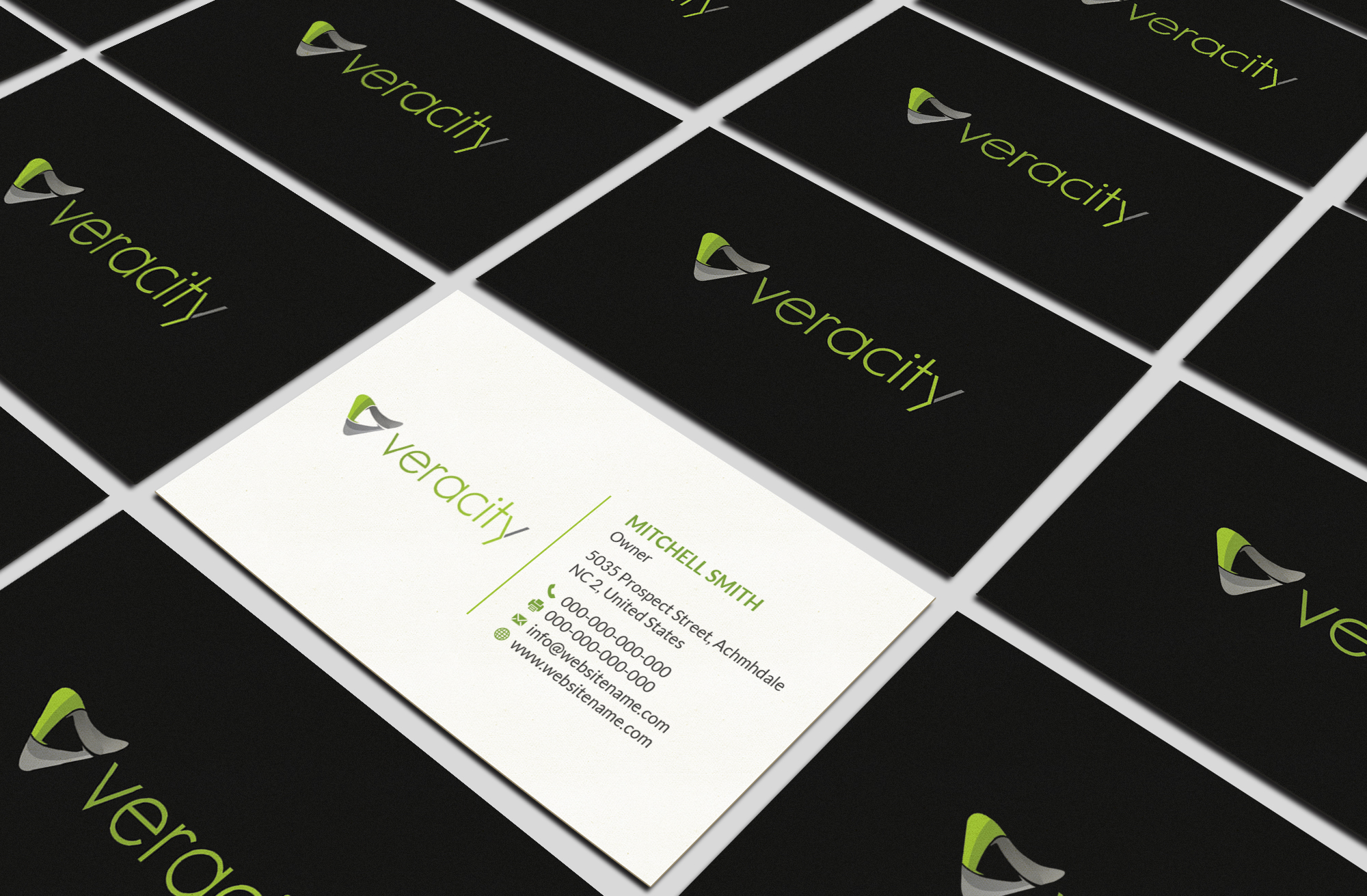 Business Card Design by T.R for veracity | Design #23424306