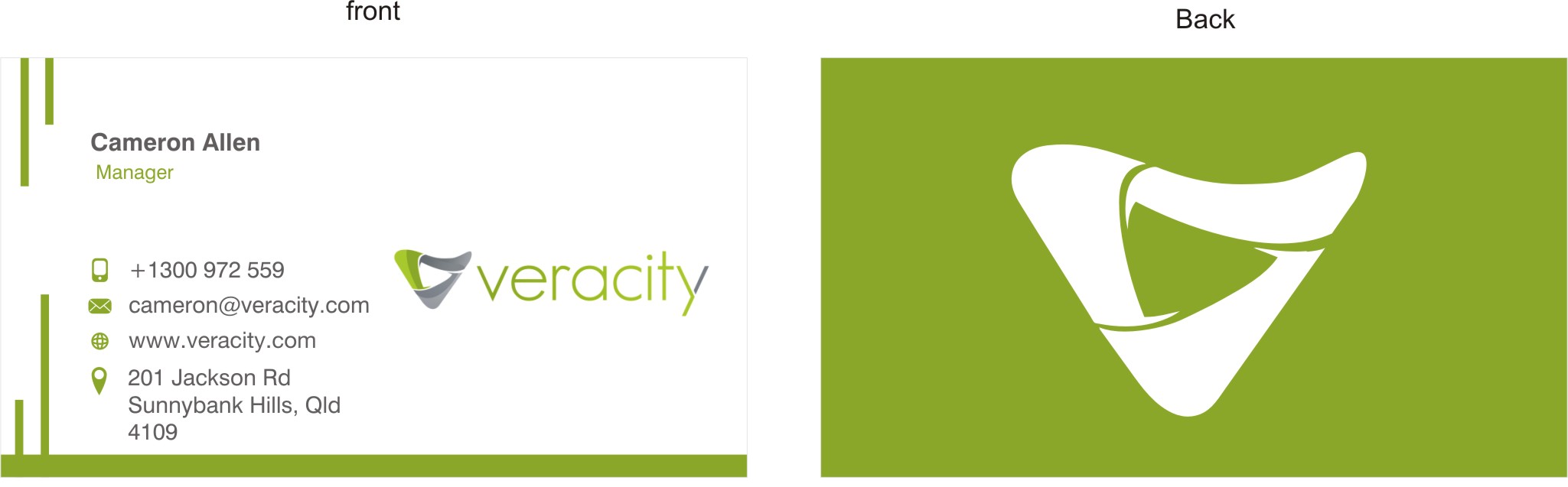 Visitenkarten-Design von Sushma für veracity | Design #23446064