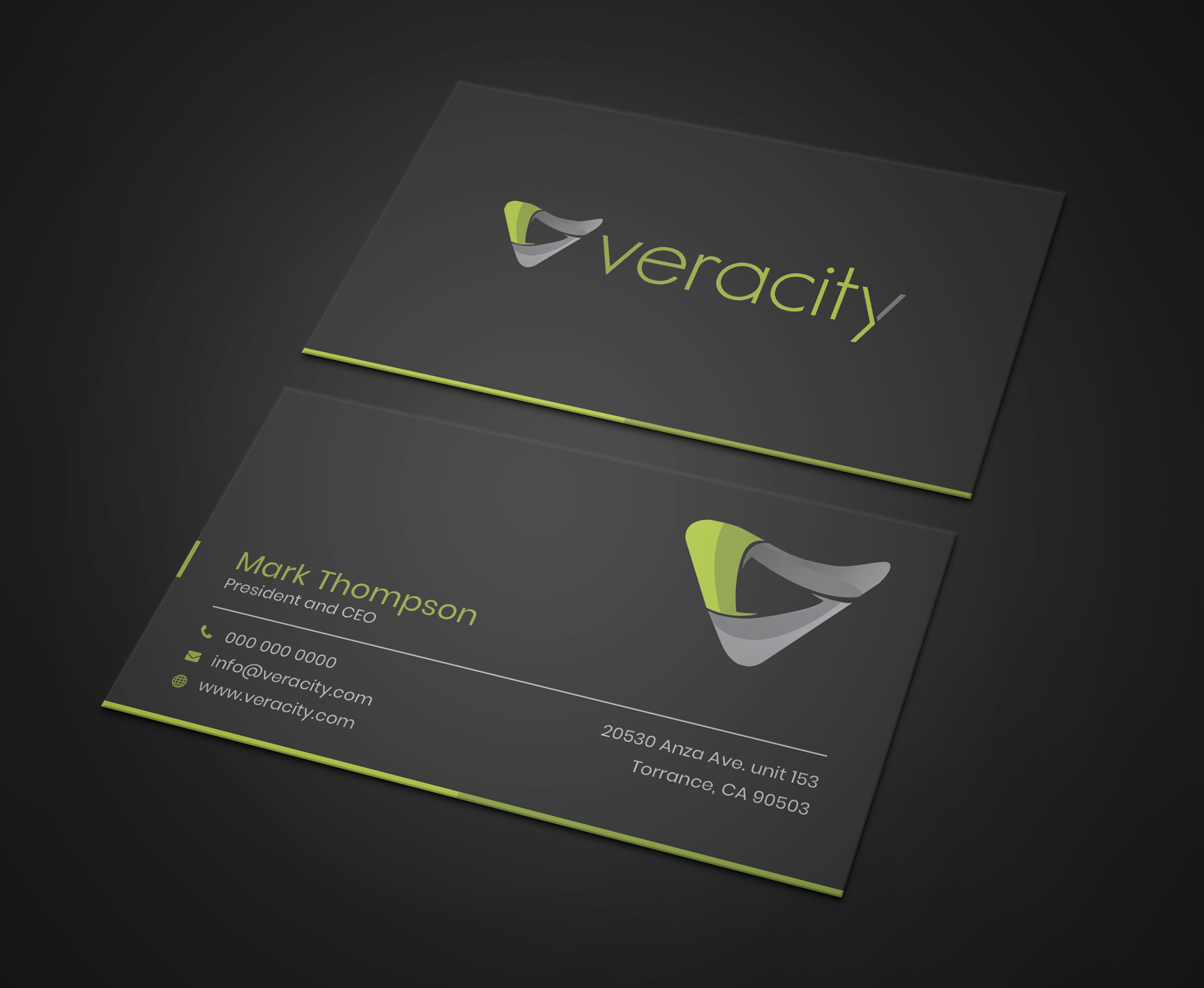 Design de Carte de Visite par Bold Pixels pour veracity | Design #23424207