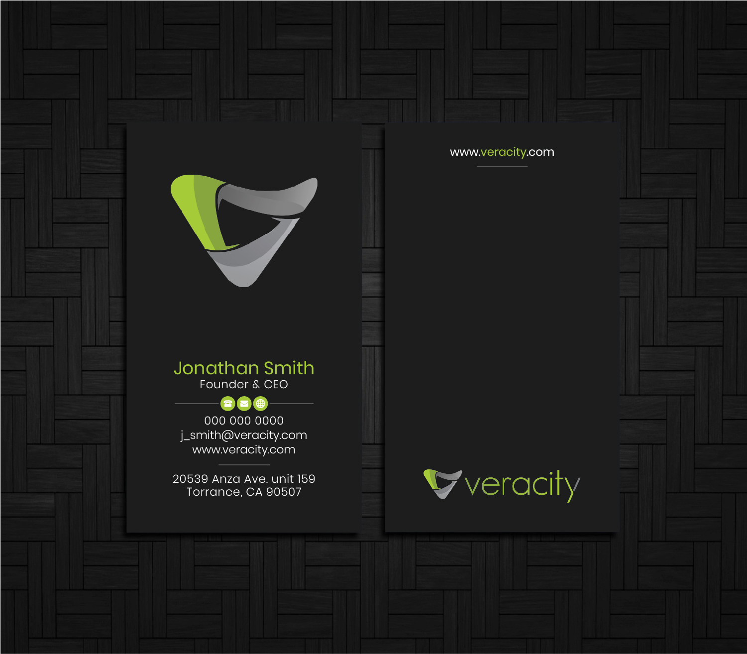 Business Card Design by Bold Pixels for veracity | Design #23424453