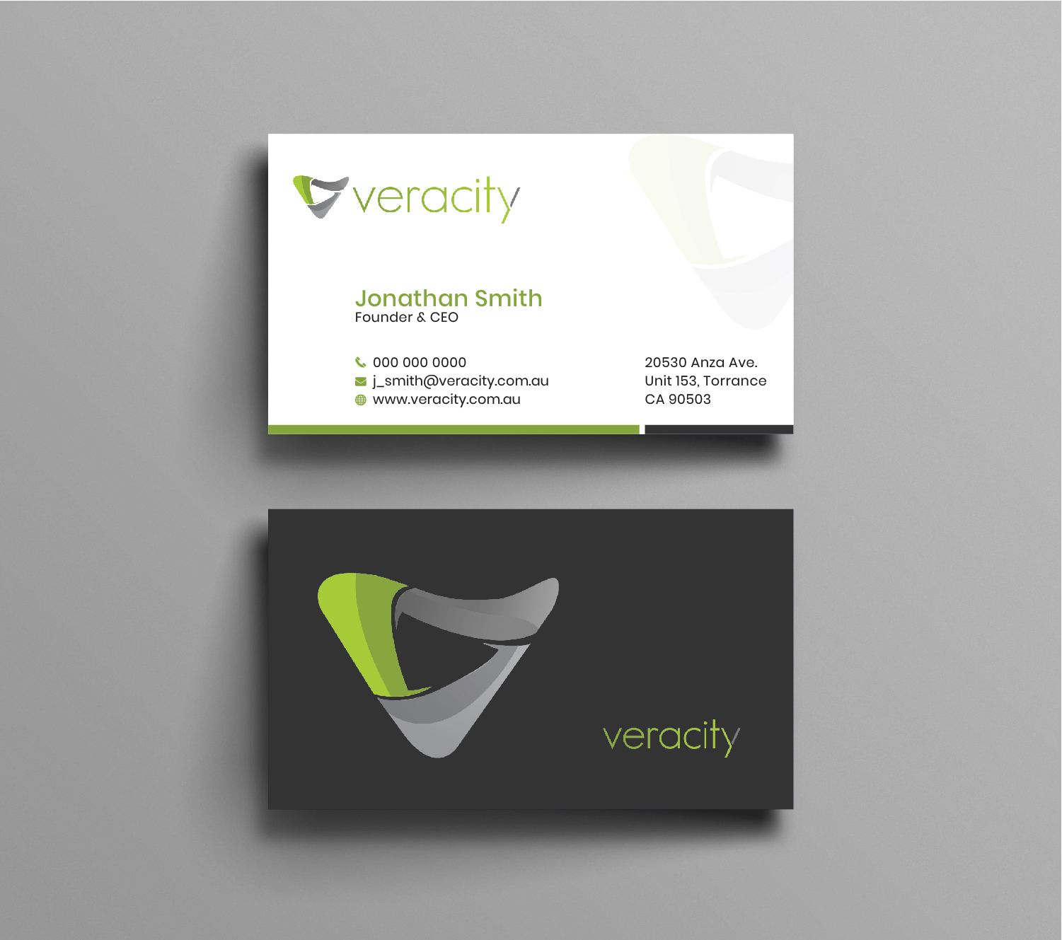 Business Card Design by Bold Pixels for veracity | Design #23424663