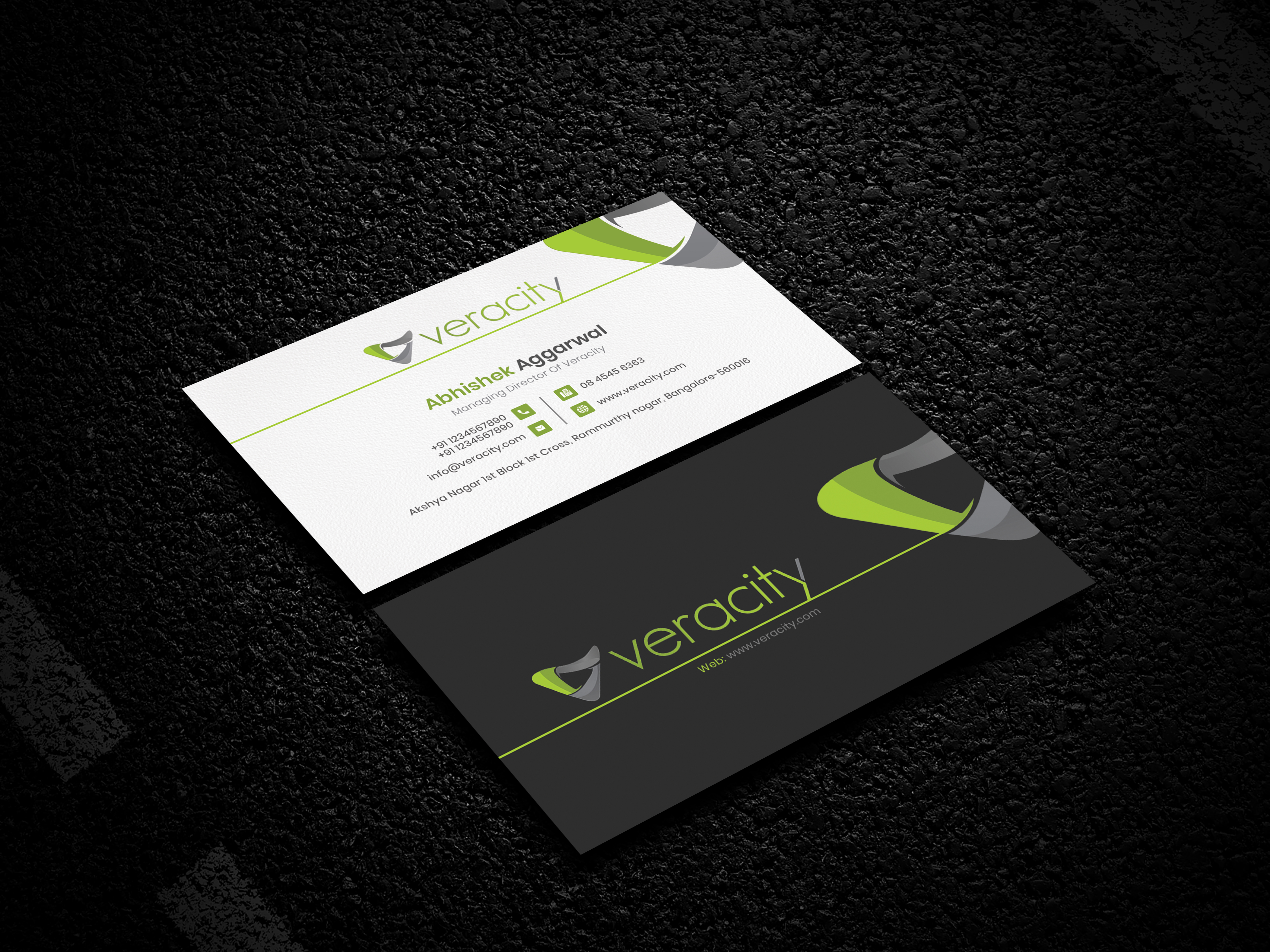 Business Card Design by Soma.Debnath for veracity | Design #23454762