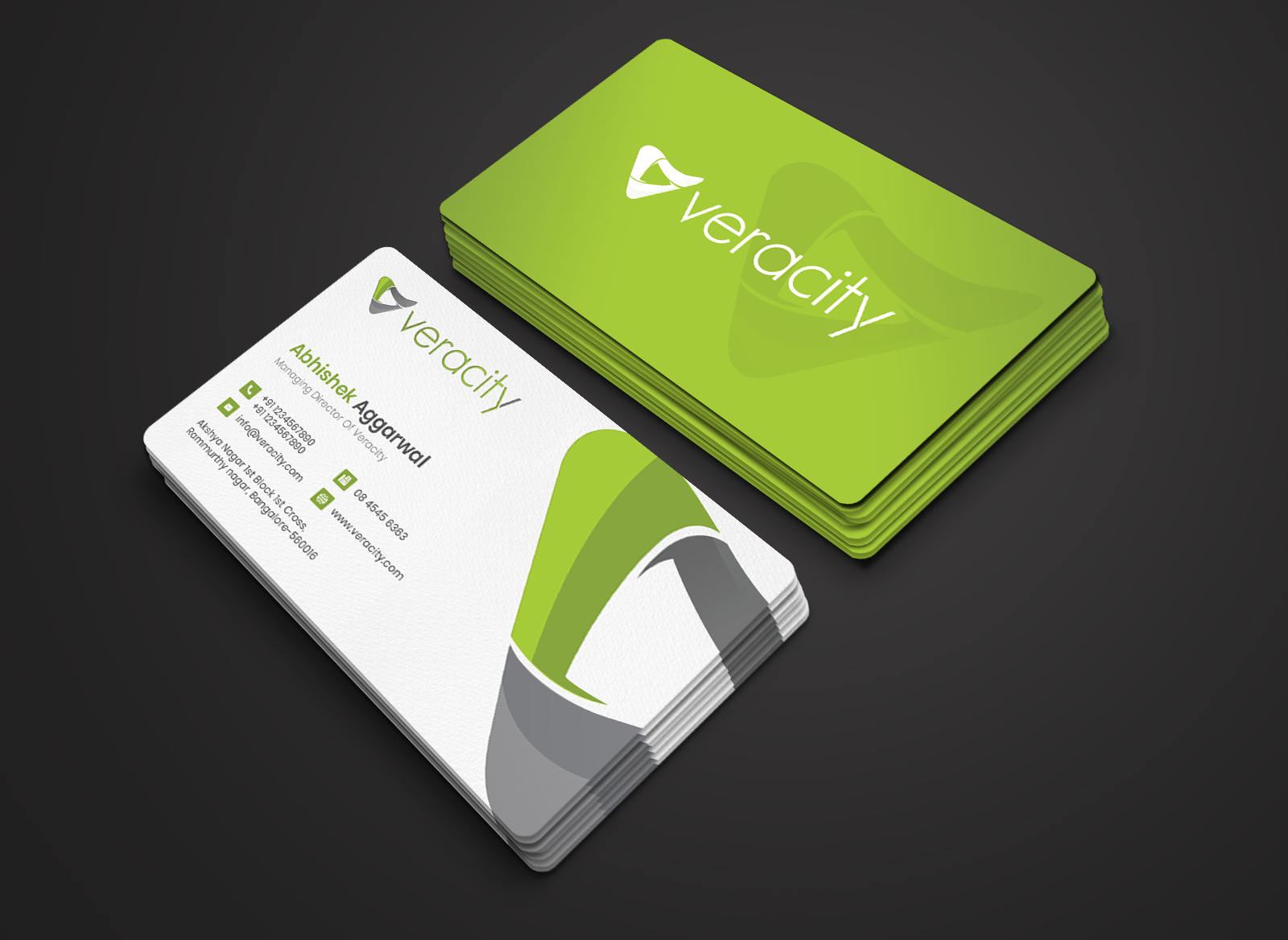 Business Card Design by Soma.Debnath for veracity | Design #23461764
