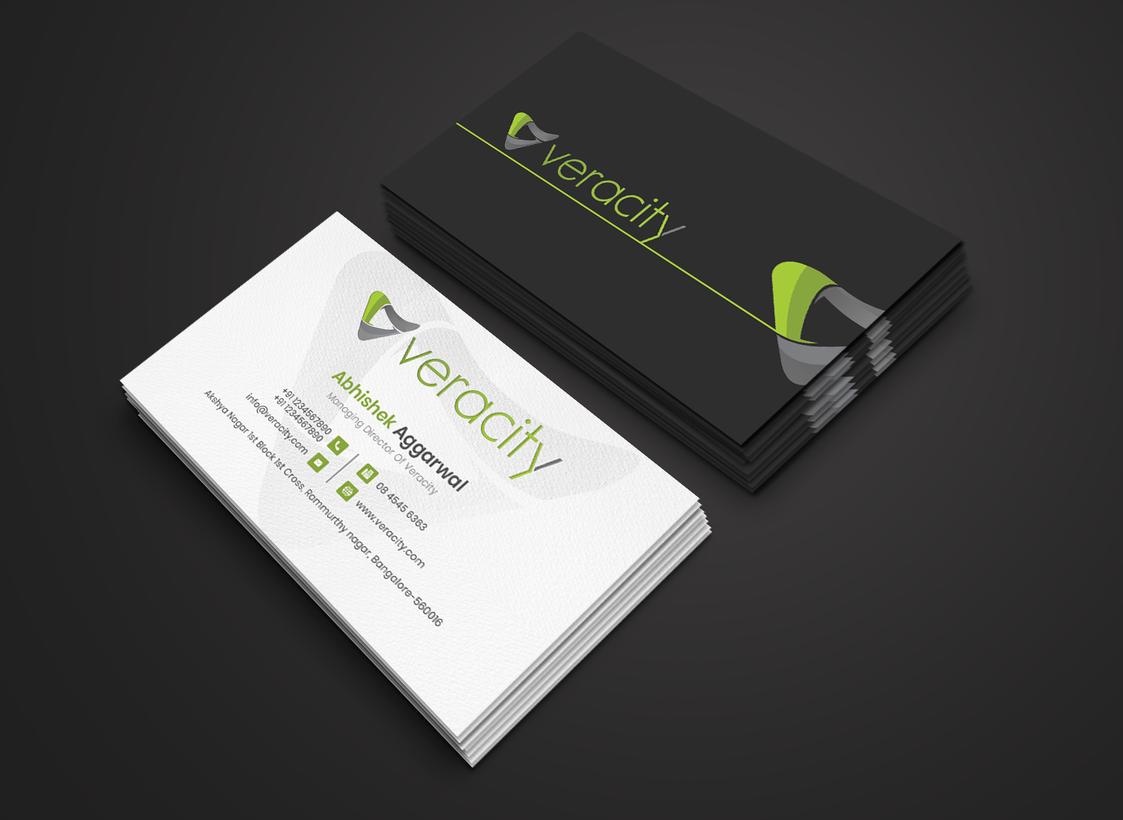 Business Card Design by Soma.Debnath for veracity | Design #23461840