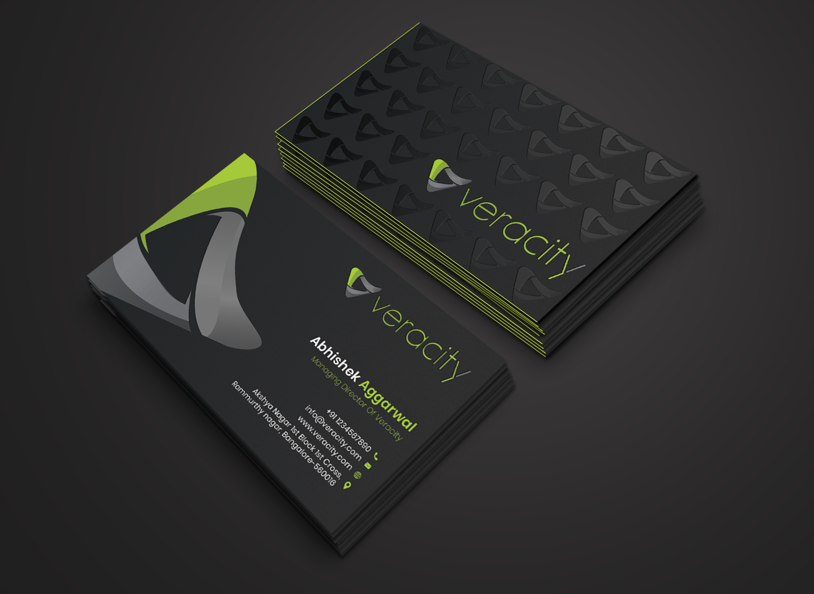 Business Card Design by Soma.Debnath for veracity | Design #23461921