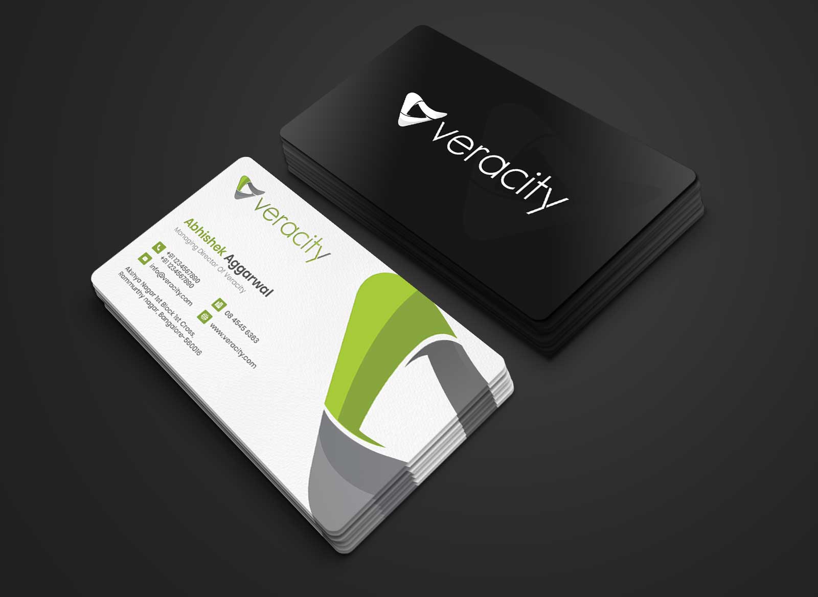 Business Card Design by Soma.Debnath for veracity | Design #23467724