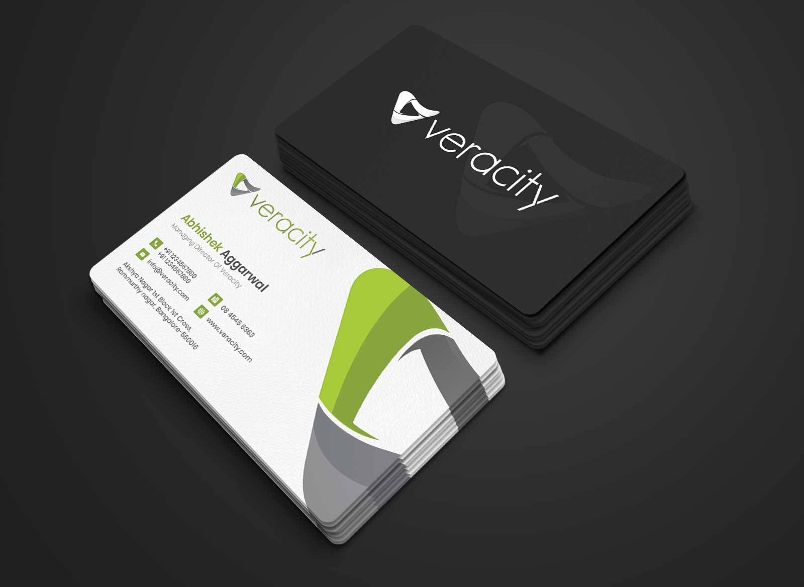 Business Card Design by Soma.Debnath for veracity | Design #23467735