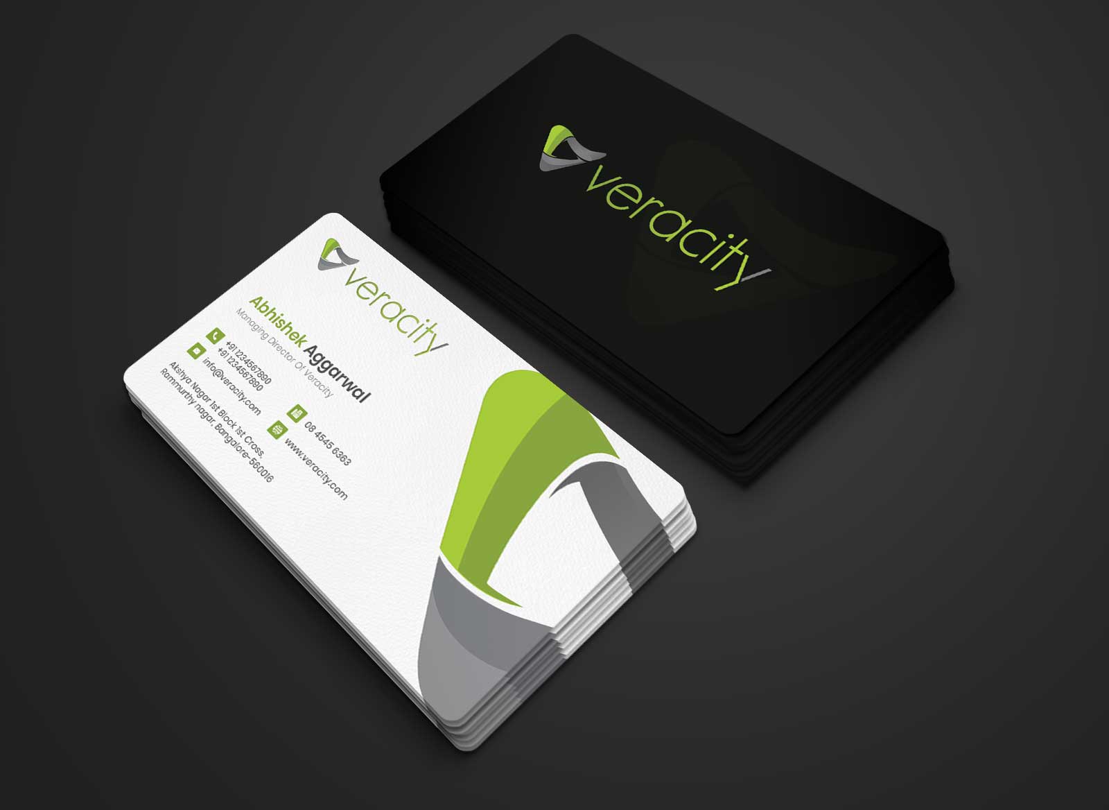 Business Card Design by Soma.Debnath for veracity | Design #23467814