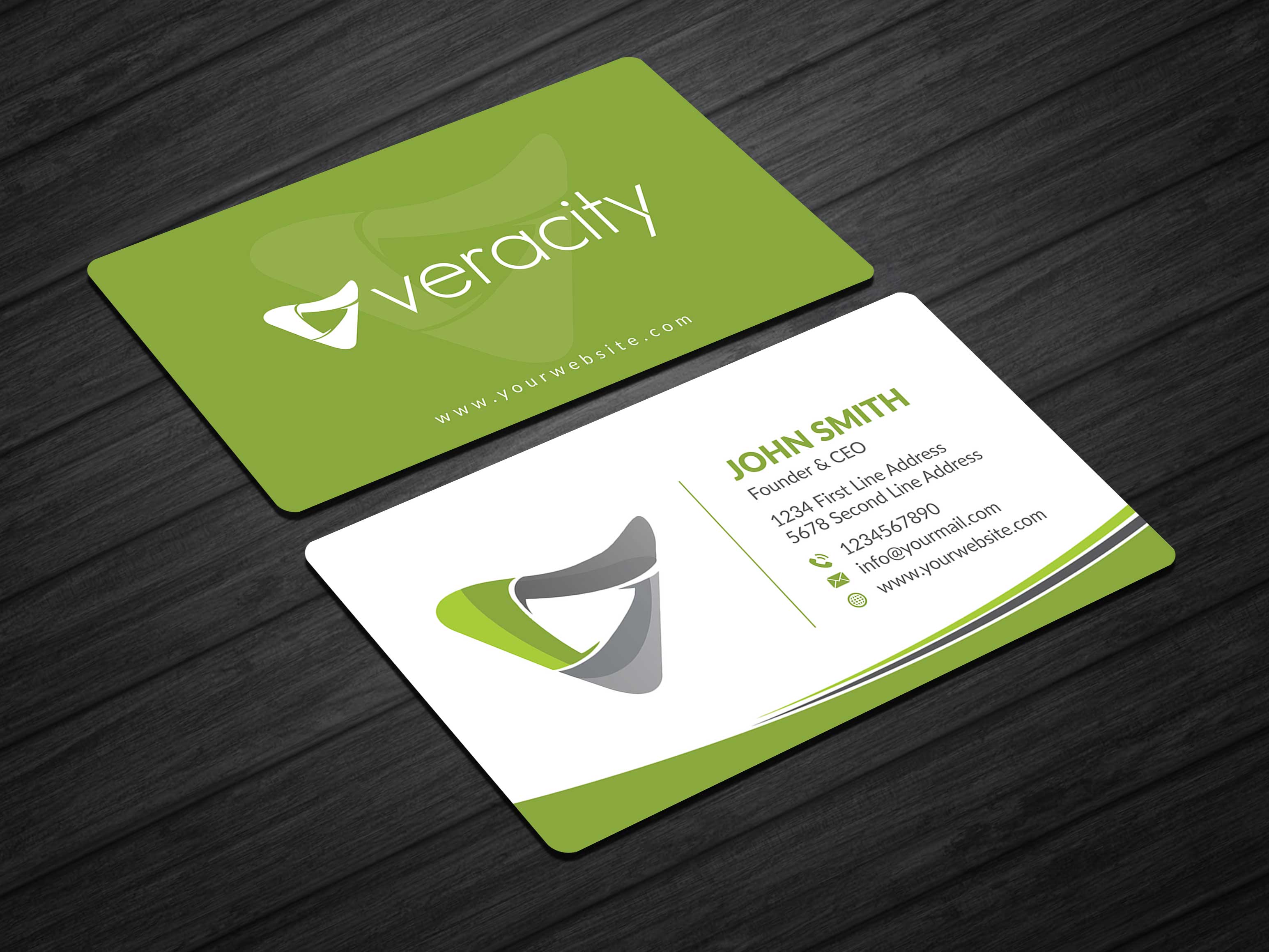 Business Card Design by Musa. A for veracity | Design #23424437