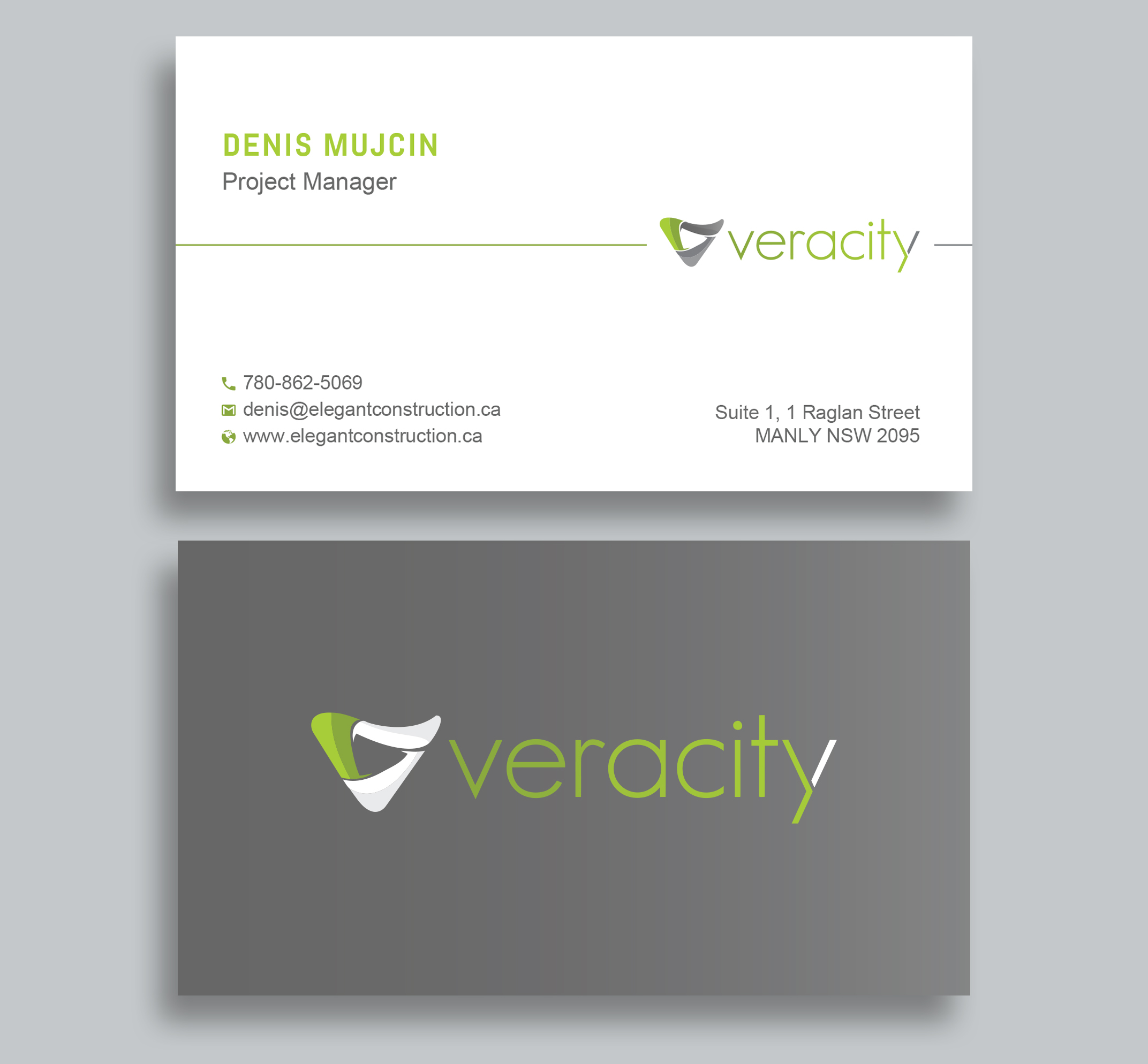 Visitenkarten-Design von Uttom 2 für veracity | Design #23431075