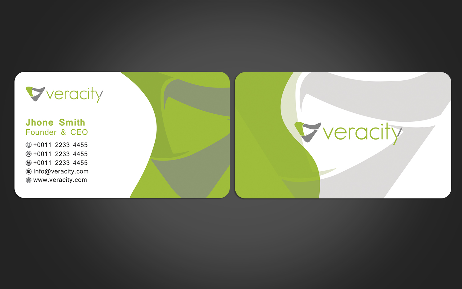 Design de Carte de Visite par Graphics Design Help pour veracity | Design #23438712