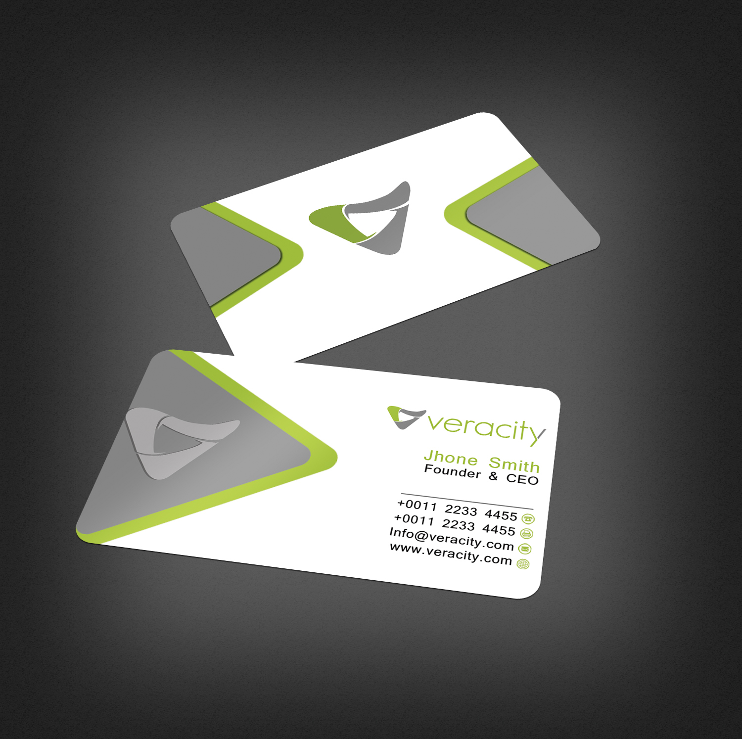 Business Card Design by Graphics Design Help for veracity | Design #23438725