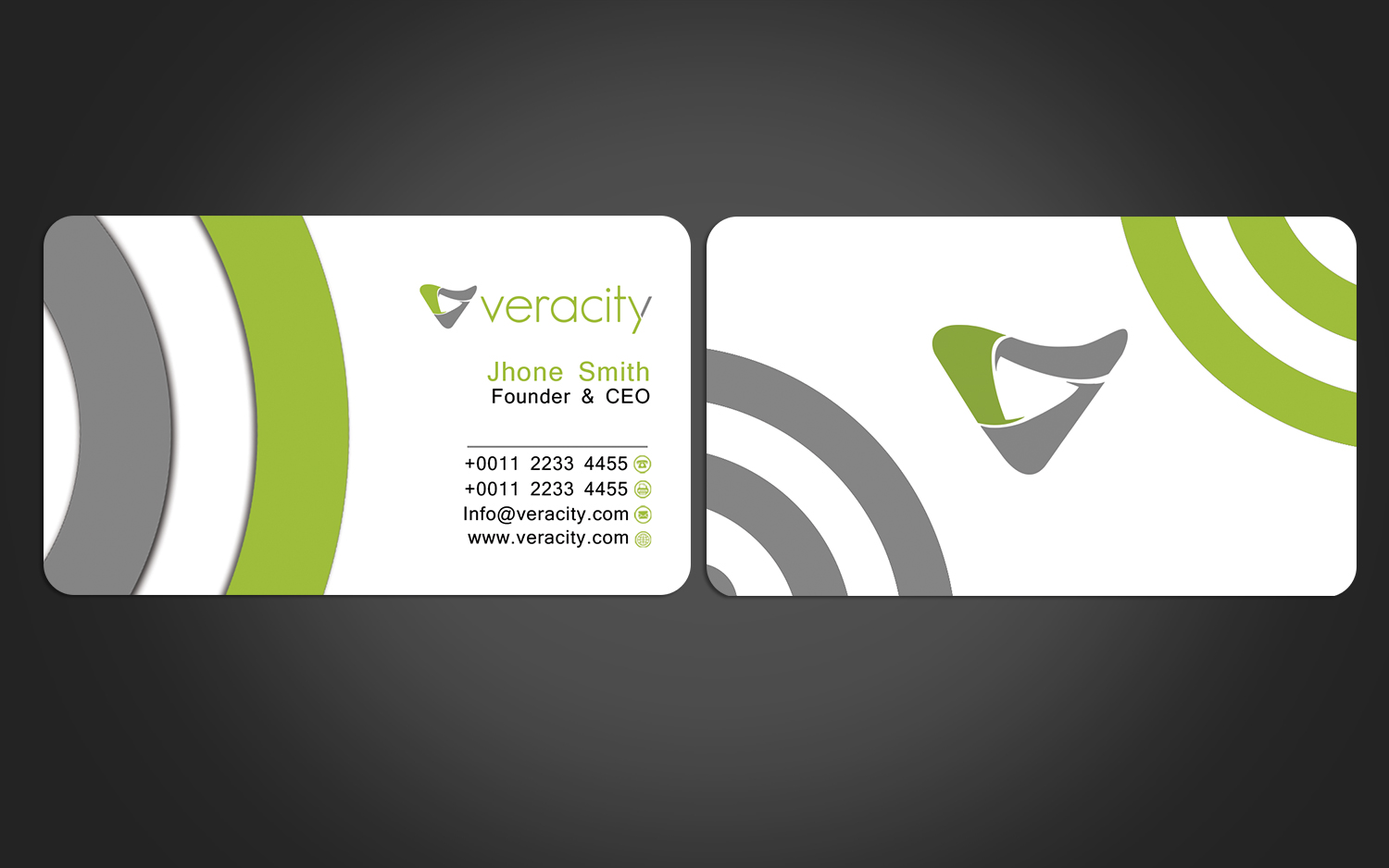 Business Card Design by Graphics Design Help for veracity | Design #23438732