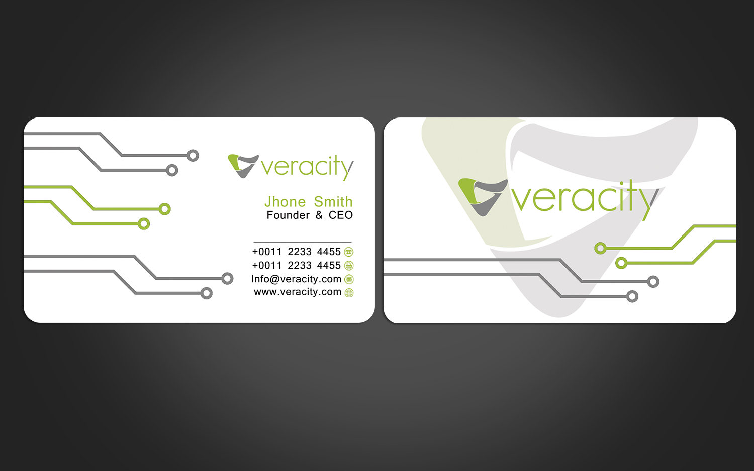 Business Card Design by Graphics Design Help for veracity | Design #23438734