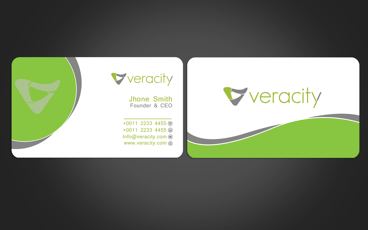 Business Card Design by Graphics Design Help for veracity | Design #23438739