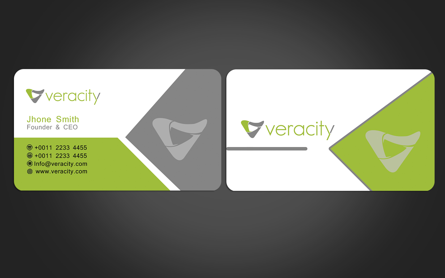 Business Card Design by Graphics Design Help for veracity | Design #23438745