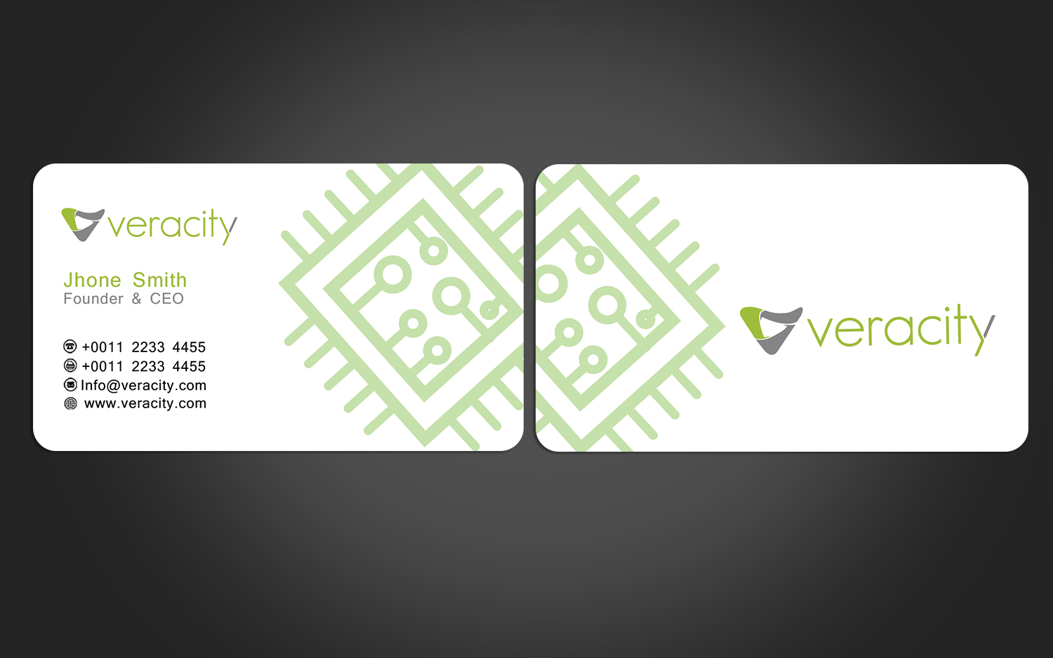 Business Card Design by Graphics Design Help for veracity | Design #23438758