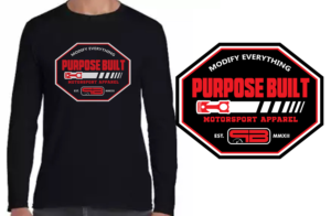 Purpose Built Motorsports Apparel long sleeve T | T-shirt Design by NILDesigns