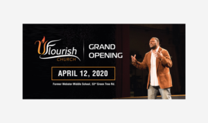 Grand Opening for Uflourish Church | Billboard Design by AbyJohns