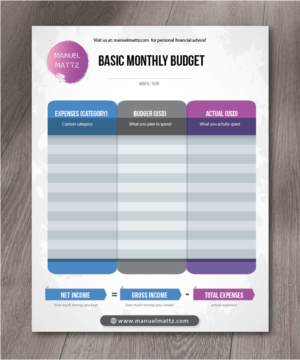 Personal Finance e-commerce website needs a simple budget design | Print Design par alex989