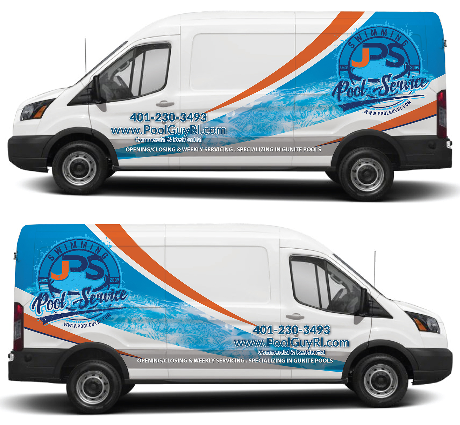 Diseño de Rotulación de Vehículo por Deziners Zone para JPS POOL SERVICE | Diseño #23428169
