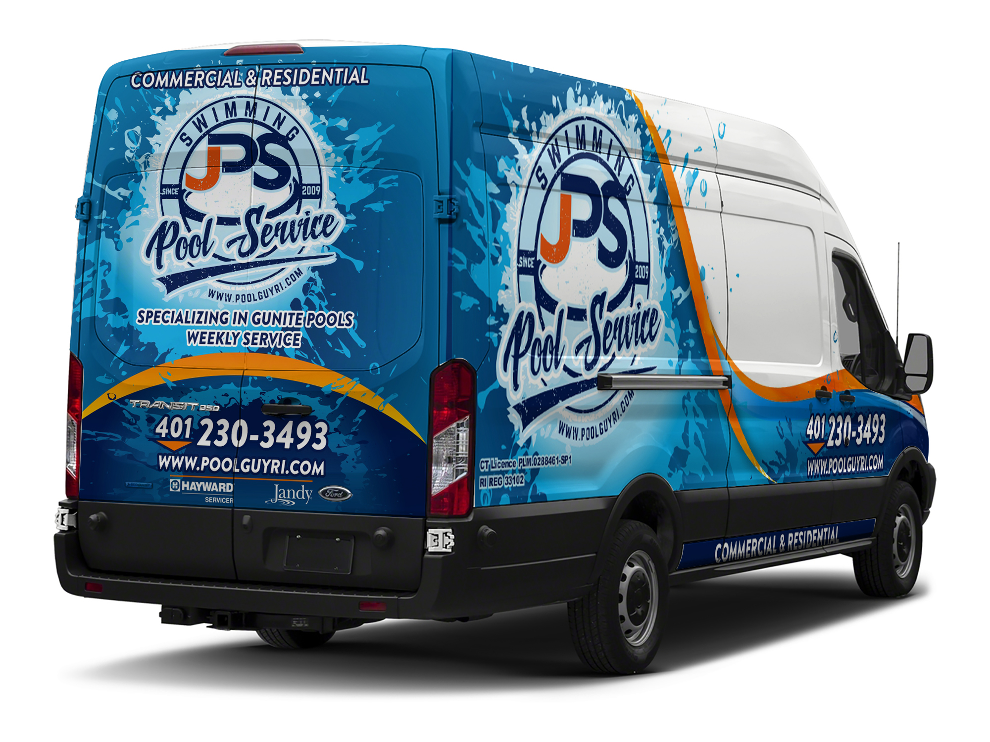 Diseño de Rotulación de Vehículo por Czeh para JPS POOL SERVICE | Diseño #23452601