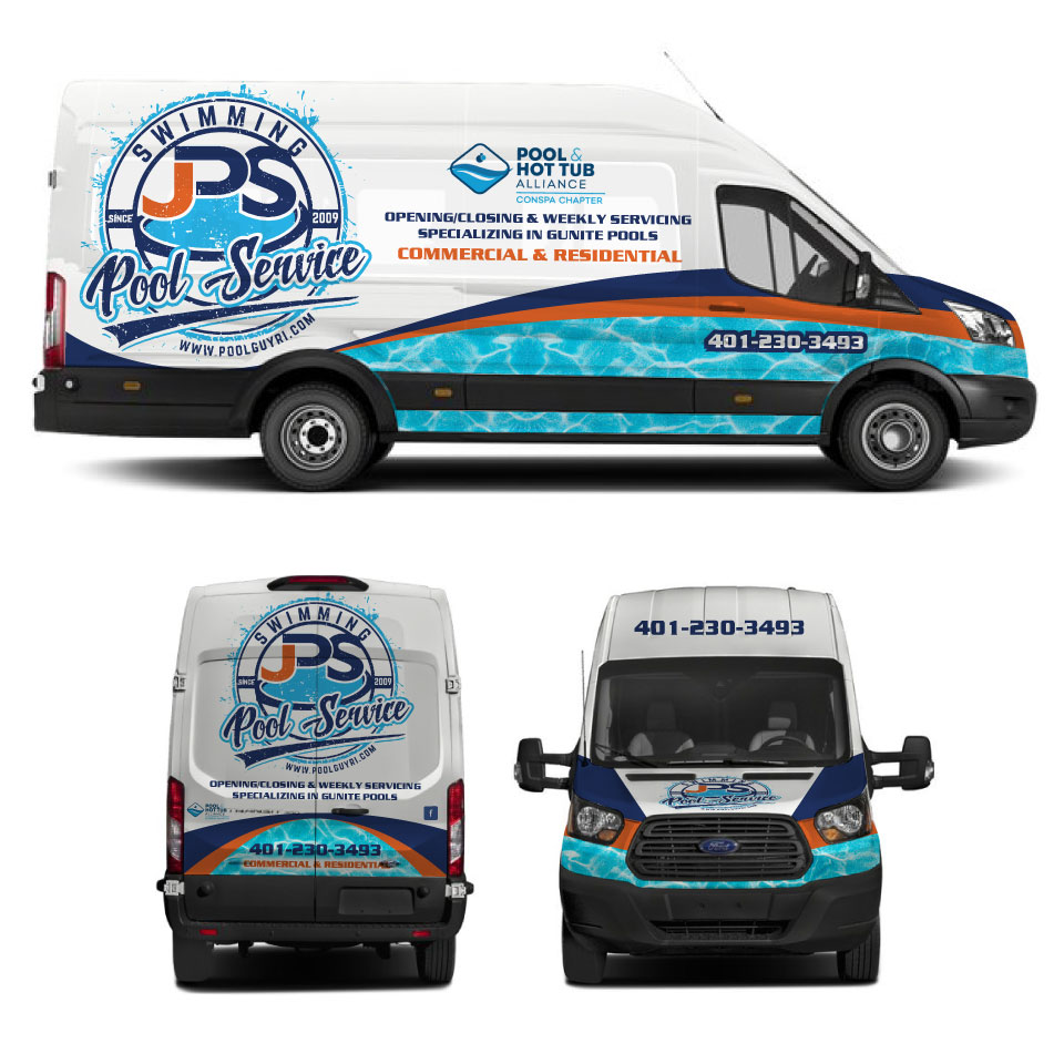 Car Wrap Design by Yoga Tri for JPS POOL SERVICE | Design #23439695
