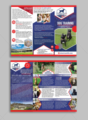 AmericanK9 Dog Training Brochure | Broschüren-Design von DA.