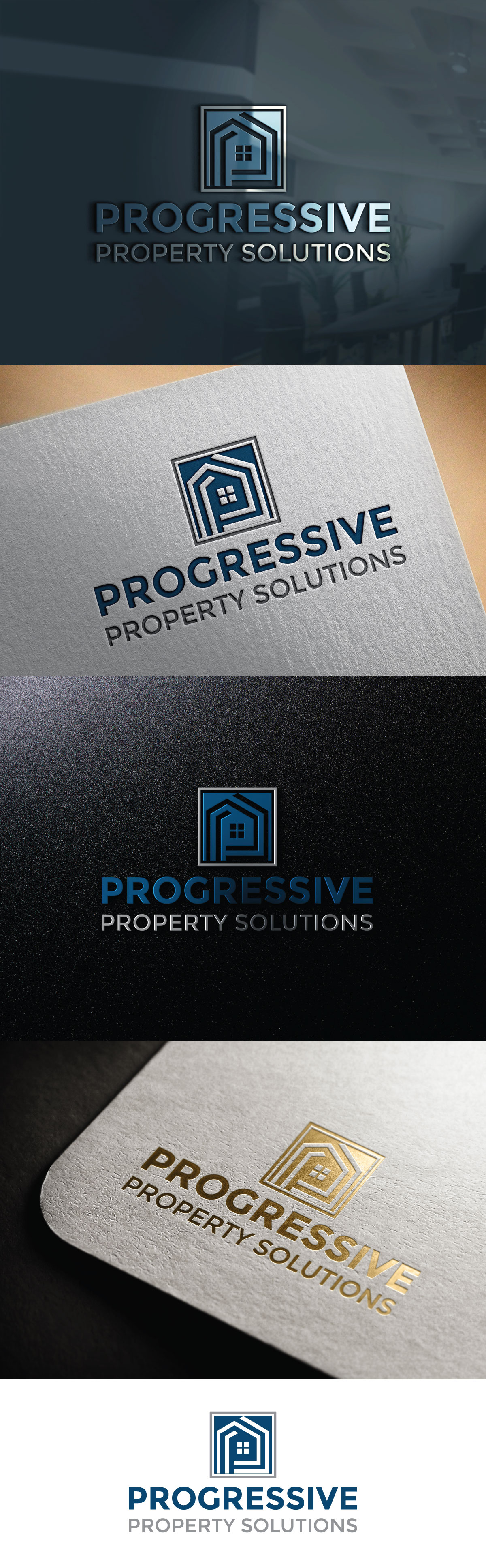 Professional, Serious, Real Estate Logo Design for Progressive Property Solutions by stokes18