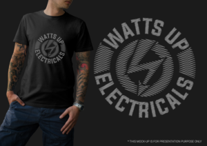 T-Shirt-Design von fallingpixels für Watts Up Qld P/L | Design: #23434305