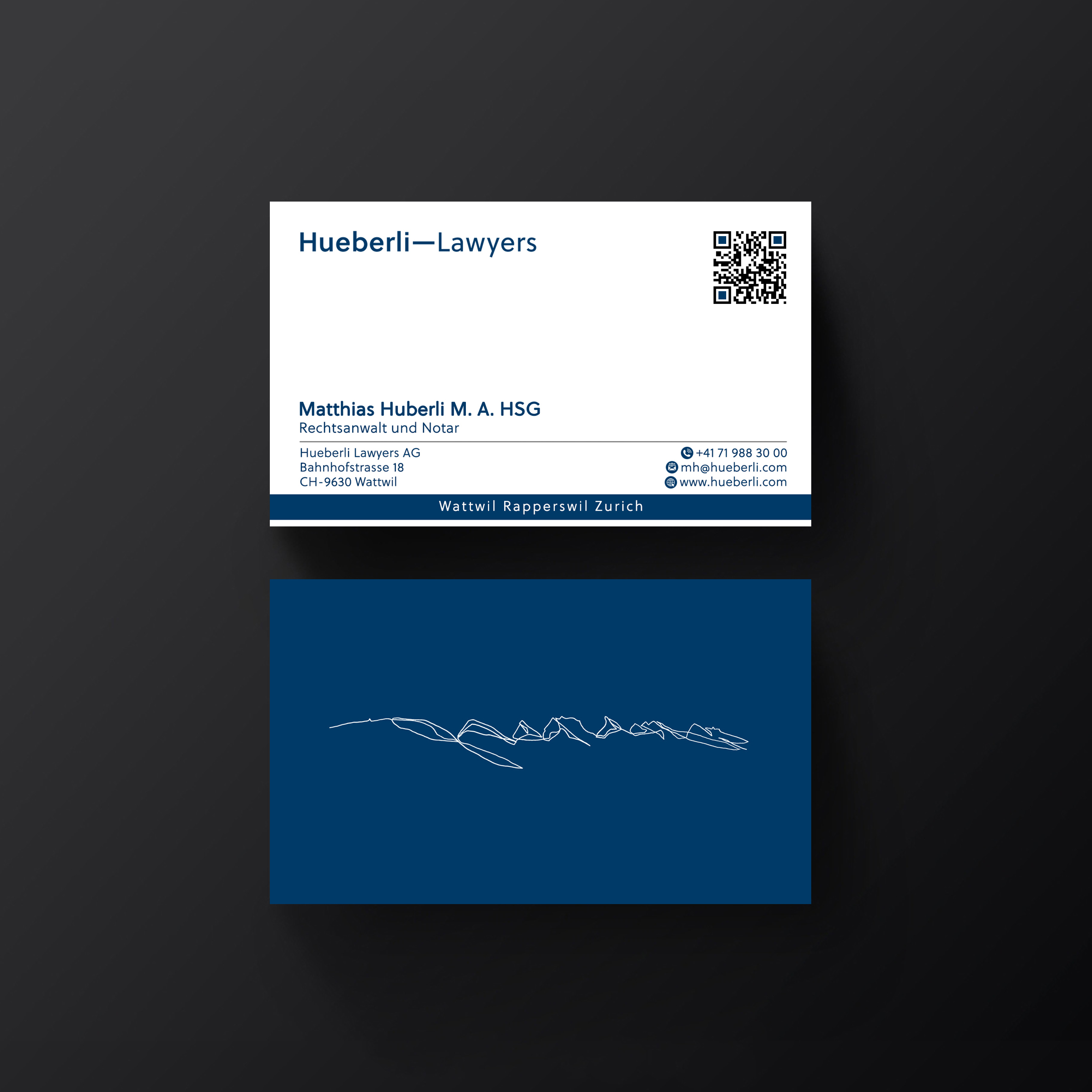 Business Card Design by Designers Hub for Hueberli Lawyers AG | Design #23434103