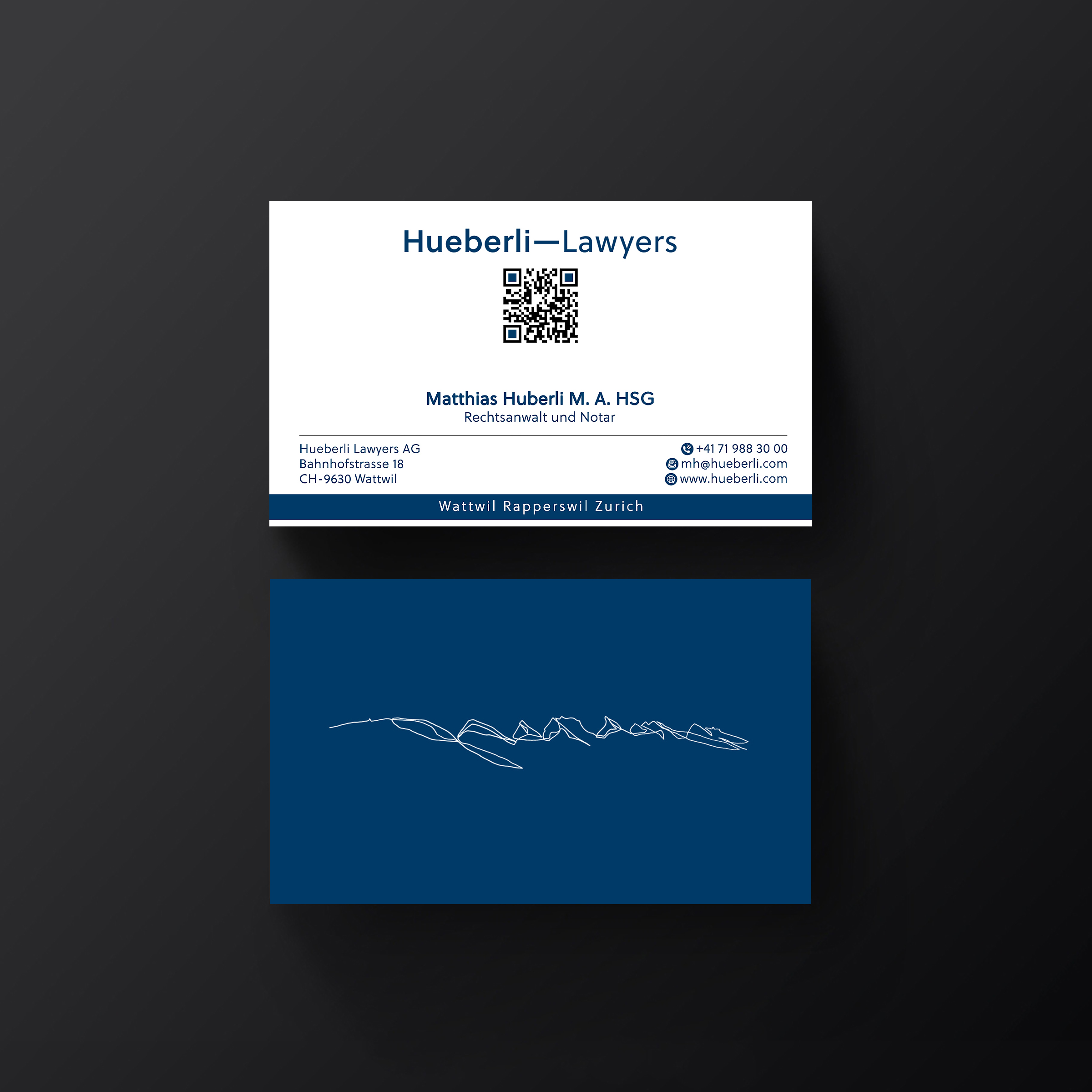 Business Card Design by Designers Hub for Hueberli Lawyers AG | Design #23434145