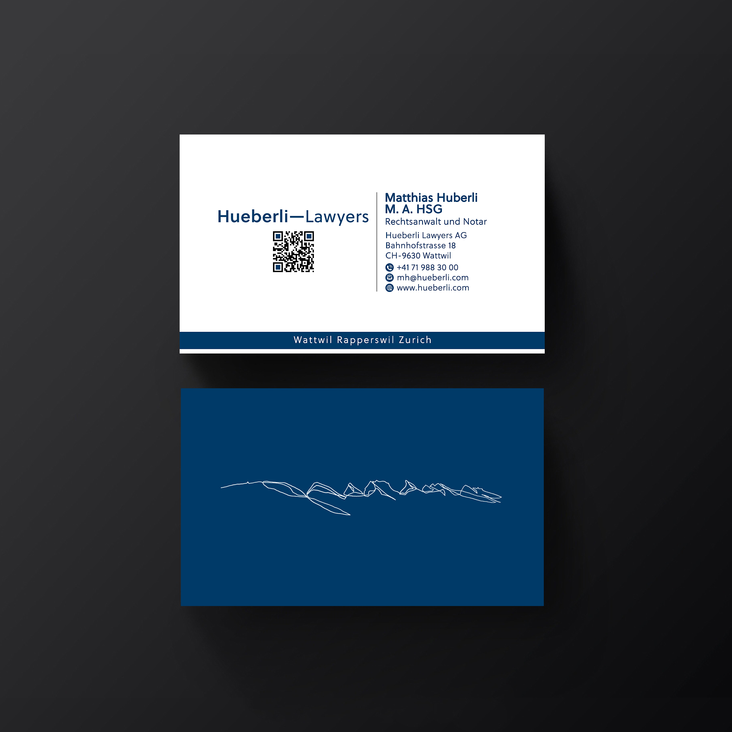 Business Card Design by Designers Hub for Hueberli Lawyers AG | Design #23434167