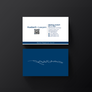 Business Card Design by Designers Hub for Hueberli Lawyers AG | Design: #23434167