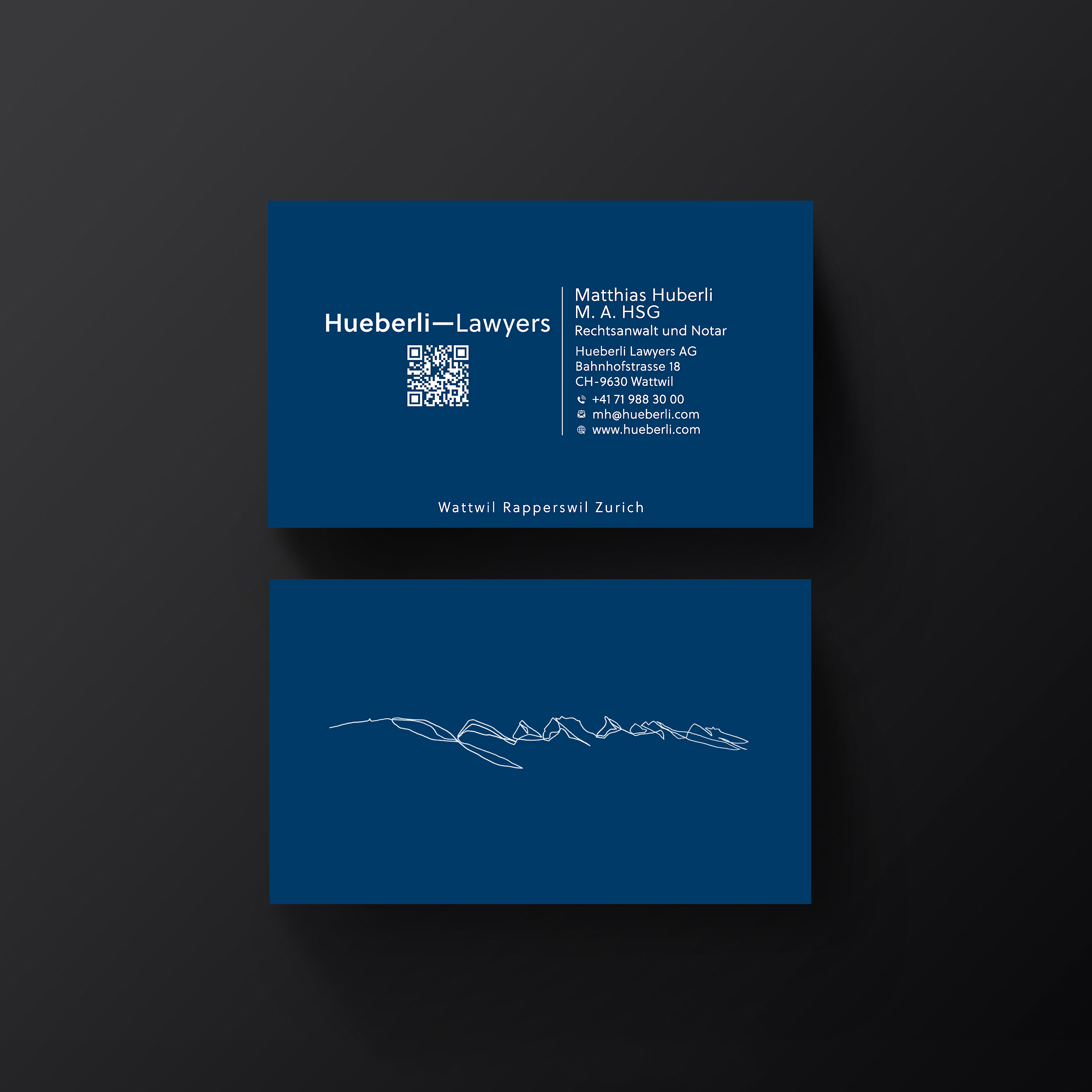 Business Card Design by Designers Hub for Hueberli Lawyers AG | Design #23434191