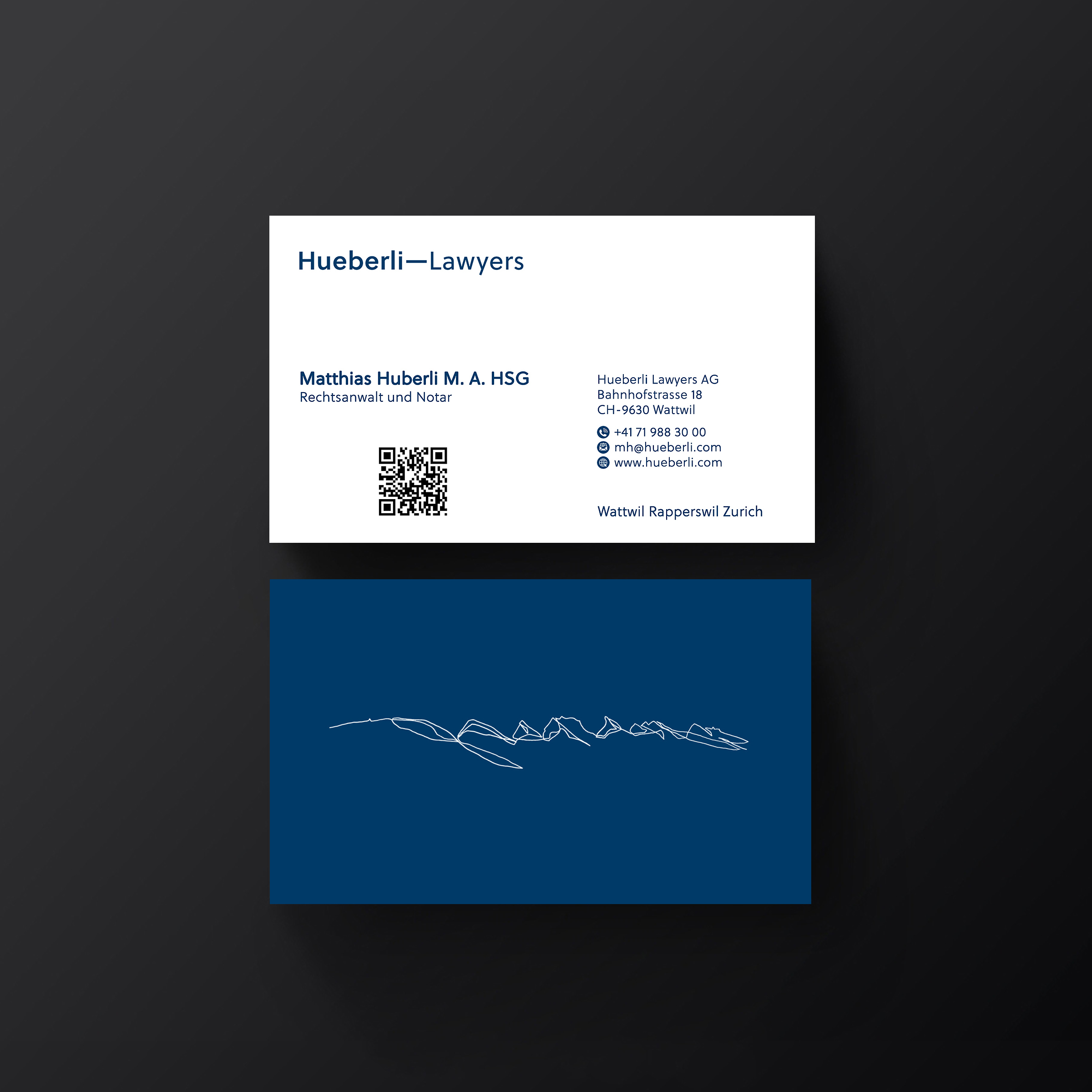 Business Card Design by Designers Hub for Hueberli Lawyers AG | Design #23434231