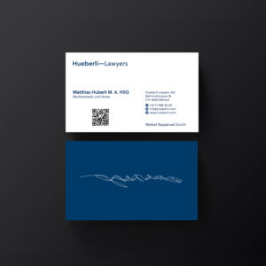Business Card Design by Designers Hub for Hueberli Lawyers AG | Design: #23434231