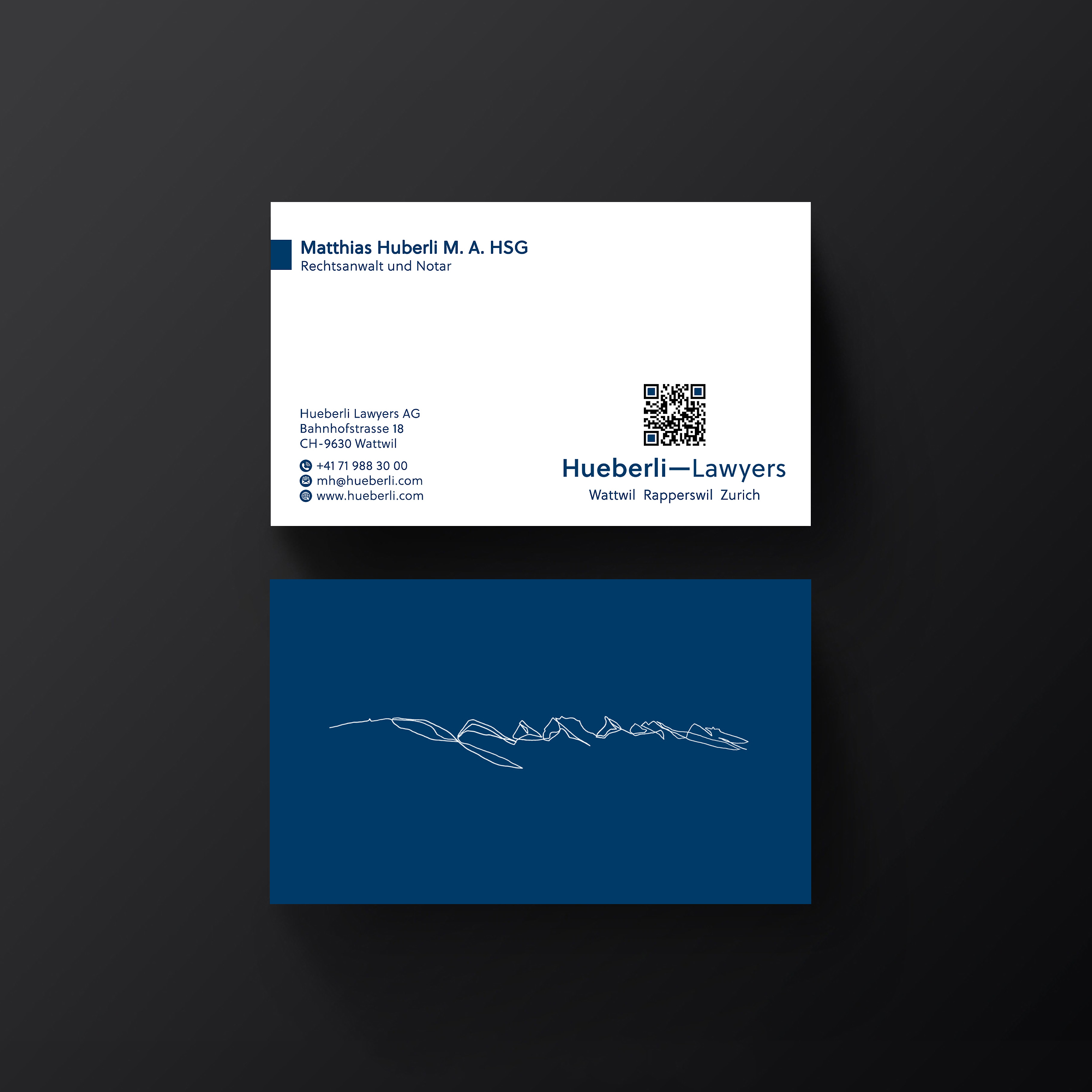 Business Card Design by Designers Hub for Hueberli Lawyers AG | Design #23434271