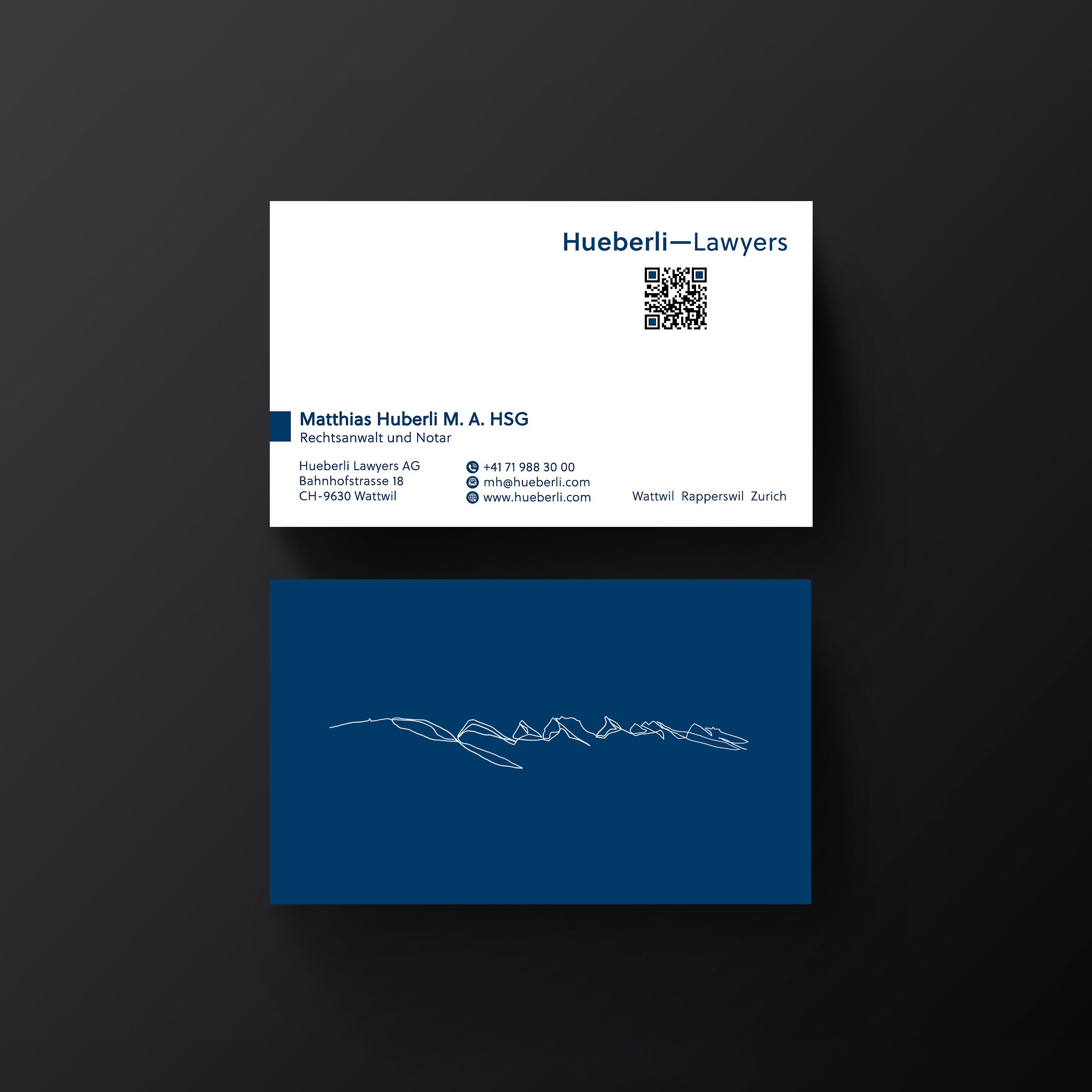 Business Card Design by Designers Hub for Hueberli Lawyers AG | Design #23434291